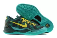 nike discount kobe 8 chaussures 2013 hommes with socks vert fonce et jaune